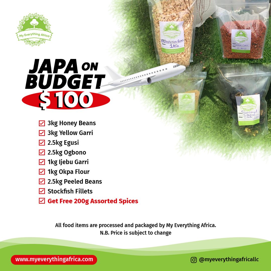 Japa on Budget - $100 Bundle - My Everything Africa