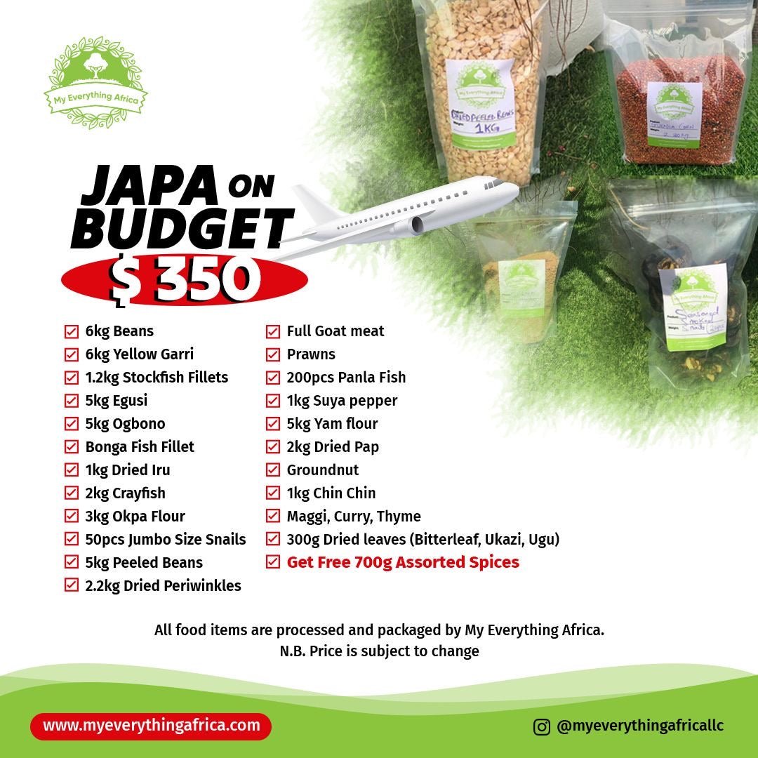 Japa on Budget - $350 Bundle - My Everything Africa